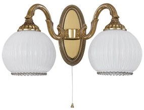 Aplica de perete clasica 2 brate din alama design italian 9300