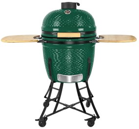 Kerámia faszéngrill oldalpolcokkal, 46 cm ráccsal