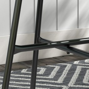 Outsunny Masă de grădină stil Boho - Masă laterală outdoor, PE-Rattan, sticlă securizată, rezistentă la intemperii, 50 cm x 50 cm x 50 cm, Schwarz | Aosom Romania