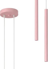 Sollux SL.2130 - Lustra suspendată pe cablu PASTELO 2xG9/8W/230V roz