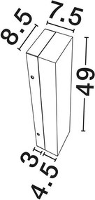 Aplica de perete LED design decorativ SHADO L-49cm