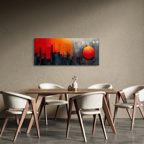 Tablou - Pictura abstractă a orașului (120x50 cm)