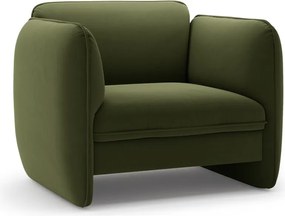 Fotoliu verde cu tapițerie din catifea Georgia – Micadoni