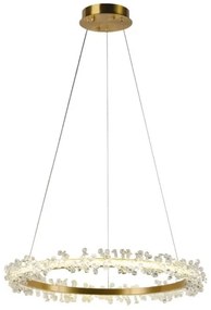 Lustră LED dimabilă pe cablu LED/40W/230V 3000-6500K auriu + telecomandă