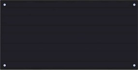 vidaXL Panou antistropi de bucătărie negru 100x50 cm sticlă securizată