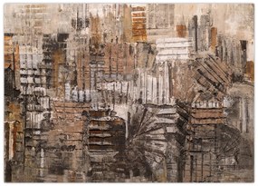 Tablou - Abstract, nuanțe maro (70x50 cm)