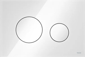 Clapeta de actionare Dual-Flush, sticla alba, TECE Loop Sticla alba