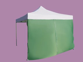 Perete lateral  4,5m cu ușă - hexagonal, Verde