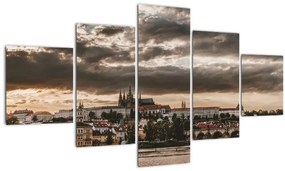 Tablou Castelului Praga în amurg (125x70 cm), în 40 de alte dimensiuni noi
