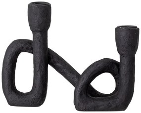 Sfeșnic Bloomingville Mashel, înălțime 16,5 cm, negru