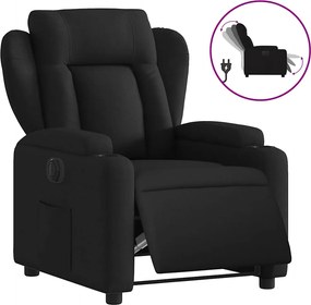 vidaXL Fotoliu rabatabil electric, negru, material textil
