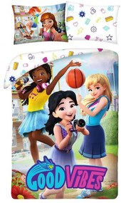 Lego Good Vibes Set de lenjerie Friends 140×200cm, 70×90 cm
