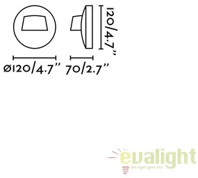 Aplica LED iluminat exterior design minimalist BROW gri inchis 70409