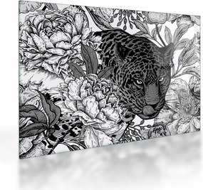 Tablou pe sticlă - Grădină exotică (70x50 cm)
