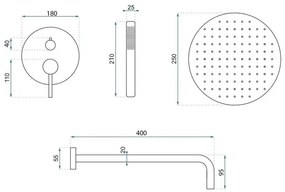 Set de dus incastrat Rea Foss Clif crom periat + BOX