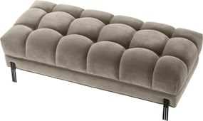 Bancheta eleganta design LUX Sienna, catifea greige 113389 HZ