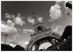 Tablou pe sticlă - Turnul Eiffel din Paris (70x50 cm)