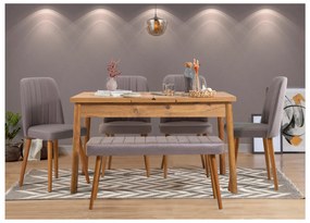 Set sufragerie Santo set (pentru 6 persoane) (Pin atlantic + Gri) . 1102559