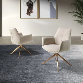 Scaun modern pivotant tesatura Crem