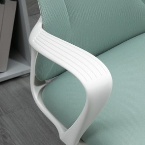 Vinsetto Scaun de birou ergonomic, cu înălțime ajustabilă și balans, 62x56x110-119,5 cm, verde | Aosom Romania