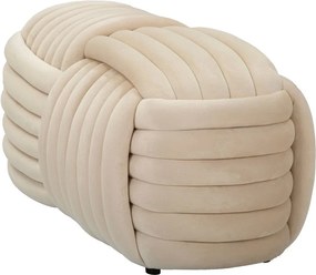 Bancă crem cu tapițerie din catifea Softy – Mauro Ferretti