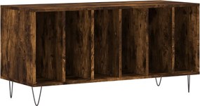 vidaXL Dulap pentru discuri stejar fumuriu 100x38x48 cm lemn compozit