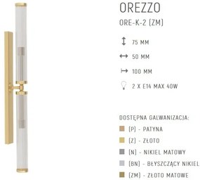 Aplica de perete design LUX realizata manual OREZZO