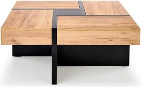 Masuta SEVILLA, negru/stejar craft, PAL, 100x100x47 cm