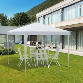 Outsunny Foisor de Grădină 3x3 Impermeabil pentru Petreceri Cadru Oțel Exterior Interior 2.7x2.7m Alb | Aosom Romania