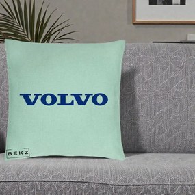 Perna Personalizata cu emblema Volvo, 40x40 cm, Verde Menta, Husa Detasabila, Perna Inclusa, BEKZ®