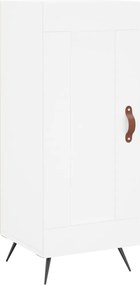 vidaXL Servantă, alb, 34,5x34x90 cm, lemn compozit