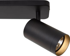 Plafonieră modernă neagră cu 2 lumini GU10 70mm - Jeana Luxe