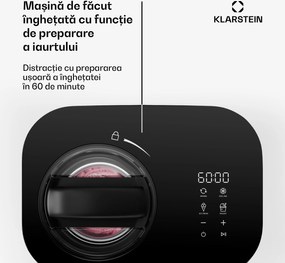 Klarstein Aparat de făcut înghețată FrostFusion - mașină de făcut înghețată și iaurt 2 în 1 cu funcție de răcire continuă