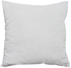 Husa de perna decorativa LEAFY LACE 40x40 cm, alba