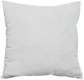 Husa de perna decorativa LEAFY LACE 40x40 cm, alba