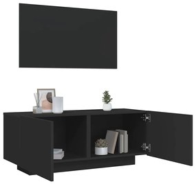 vidaXL Comodă TV, negru, 100x35x40 cm, lemn prelucrat