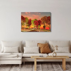 Tablou - Copaci colorate (90x60 cm)