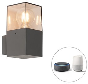 Lampă de perete exterioară modernă inteligentă antracit IP44 cu WiFi P45 - Denmark
