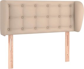 vidaXL Tăblie pat cu aripioare cappuccino 83x23x78/88 cm piele eco