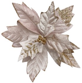 Ornament brad Craciunita Shell Eve 18cm, Roz pudra