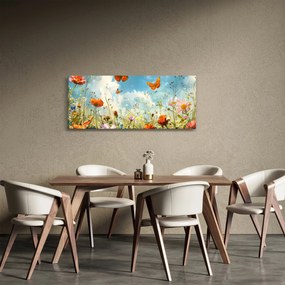 Tablou - Fluturi pe pajiștea de vară (120x50 cm)