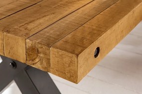 Masa design industrial Thor 200cm Pin maro vintage