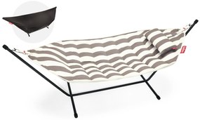 Hamac Headdemock superb, incl. perne și structuri negre, mai multe variante - Fatboy Culoare: cacao cu dungi