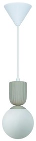 Pendul cu Forma Organic din Ceramica si Sticla, Sadie bej