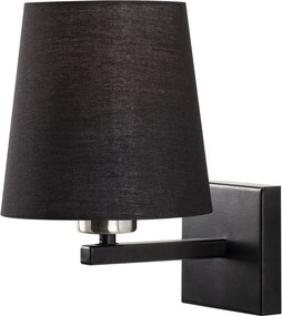 Lampa perete 4664, negru, metal/material textil, 18x22x28 cm
