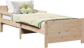 vidaXL Cadru de pat cu headboard Maro 80 x 200 cm Lemn compozit