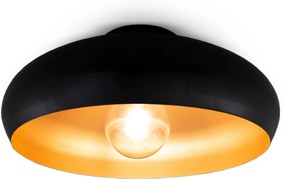 BKLICHT LED Plafoniera RETRO neagra 39,5/17,5 cm