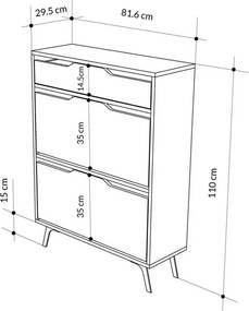 Dulap pentru pantofi Astat Light Mocha