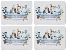 Set cu suporturi farfurii și coasters 8 buc. Curious Cats – Cooksmart ®