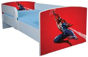 Pat Spiderman 1 baieti 2-6 ani cu saltea 130x60 cm, fara sertar ptv3346